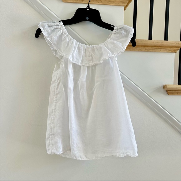 J. Crew Off the Shoulder Linen Top, Size XS - Picture 2 of 4